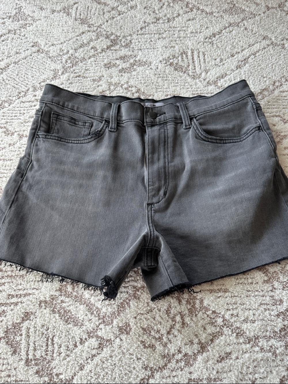 Joe’s Jeans Gray Denim Shorts Size 29 Raw Hem Mid Rise Cutoff